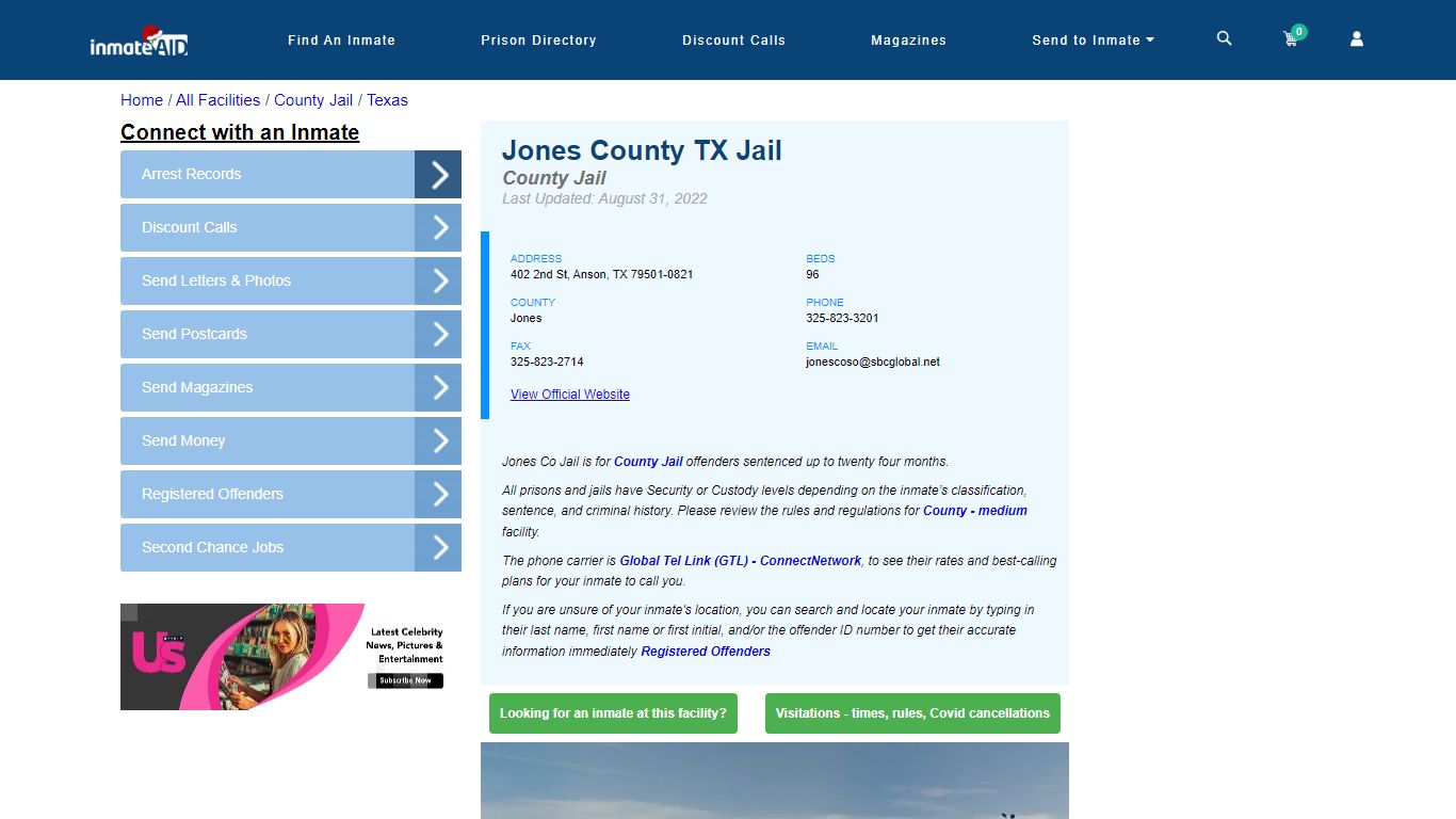 Jones County TX Jail - Inmate Locator - Anson, TX